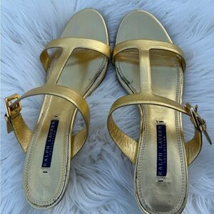 Ralph Lauren Collection Gold Women's Sandals